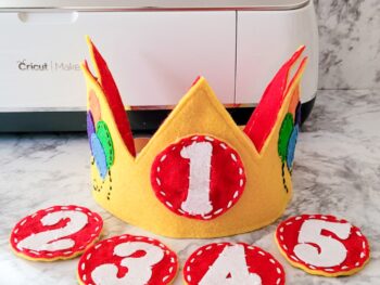 DIY Cricut Felt Birthday Crown