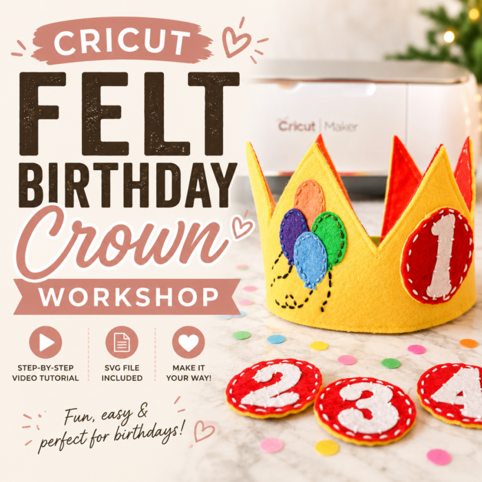 Cricut Felt Birthday Crown Workshop