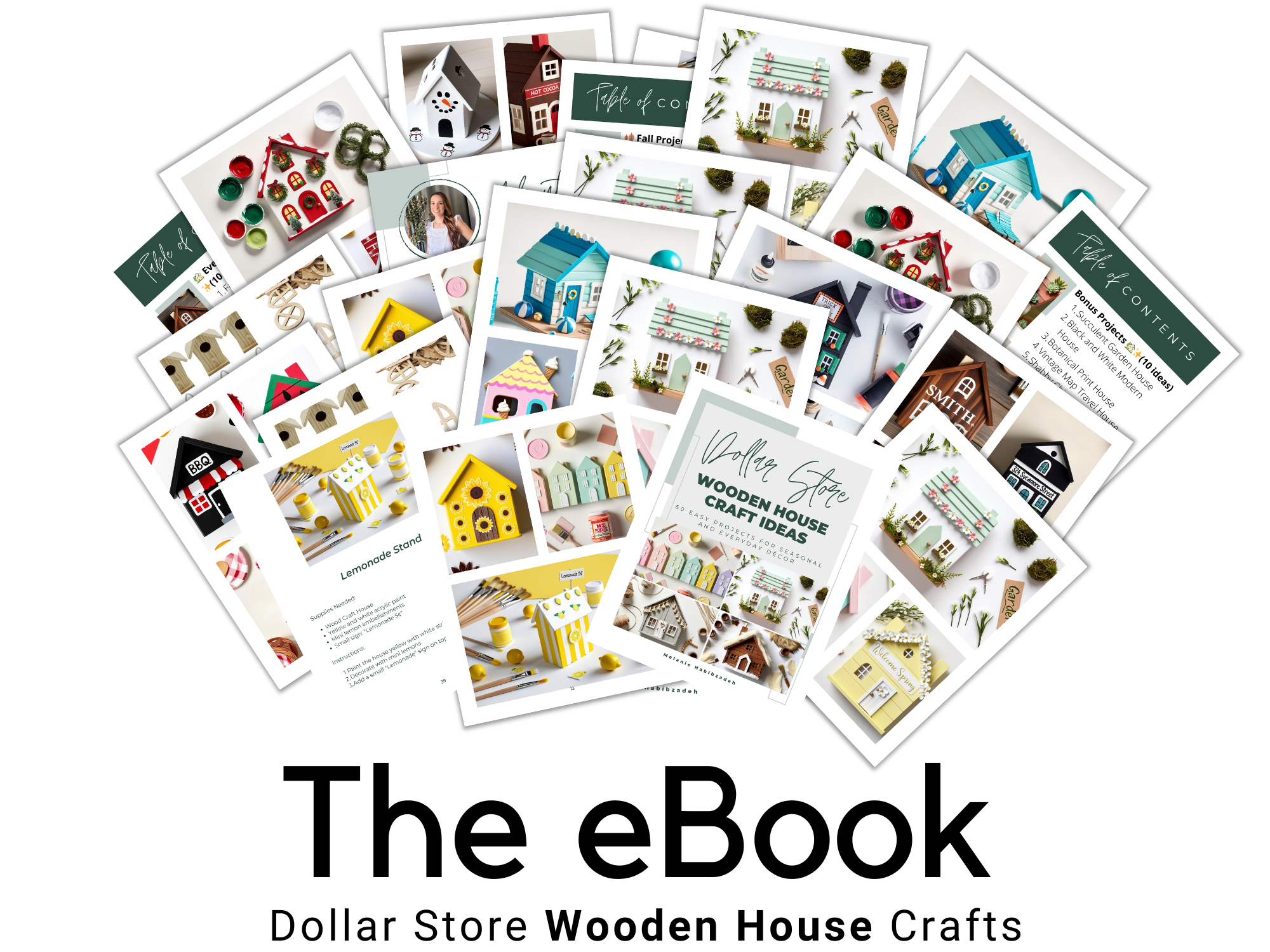 Dollar Store Wooden House Craft Ideas eBook
