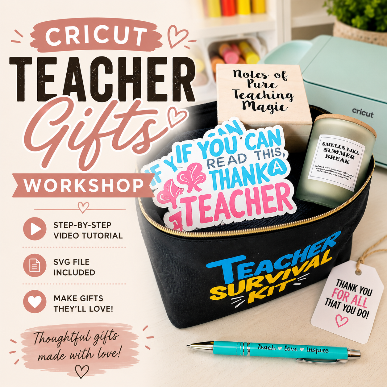 Cricut Teacher Gifts Workshop