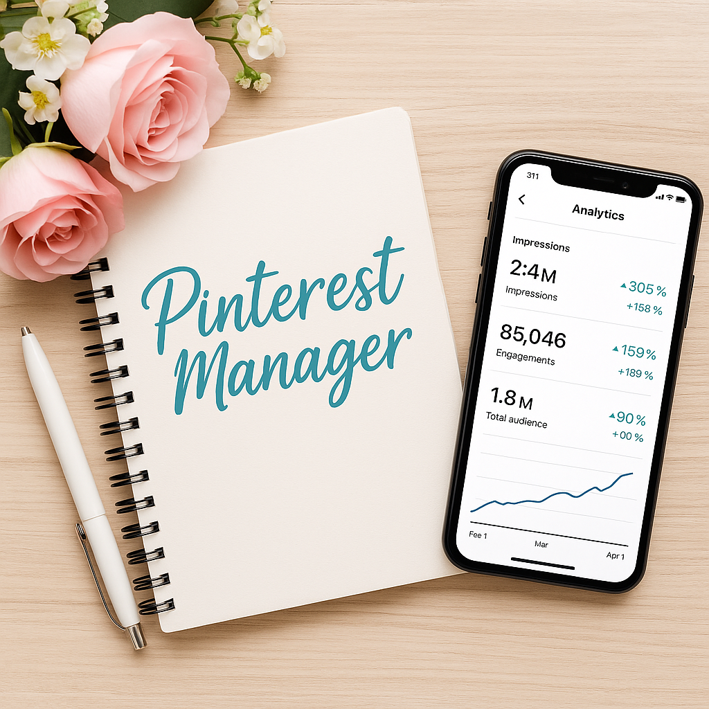 Pinterest manager at workspace
