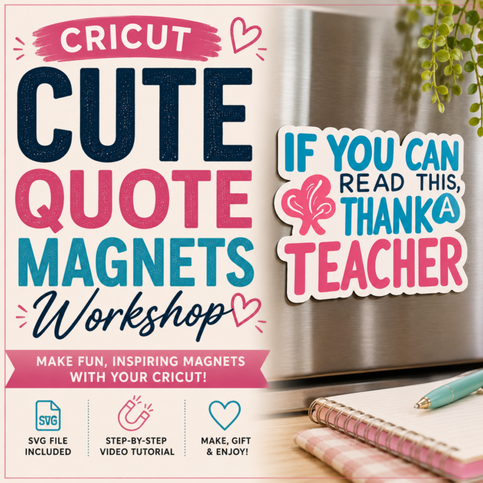 Cricut Cute Quote Magnets Workshop
