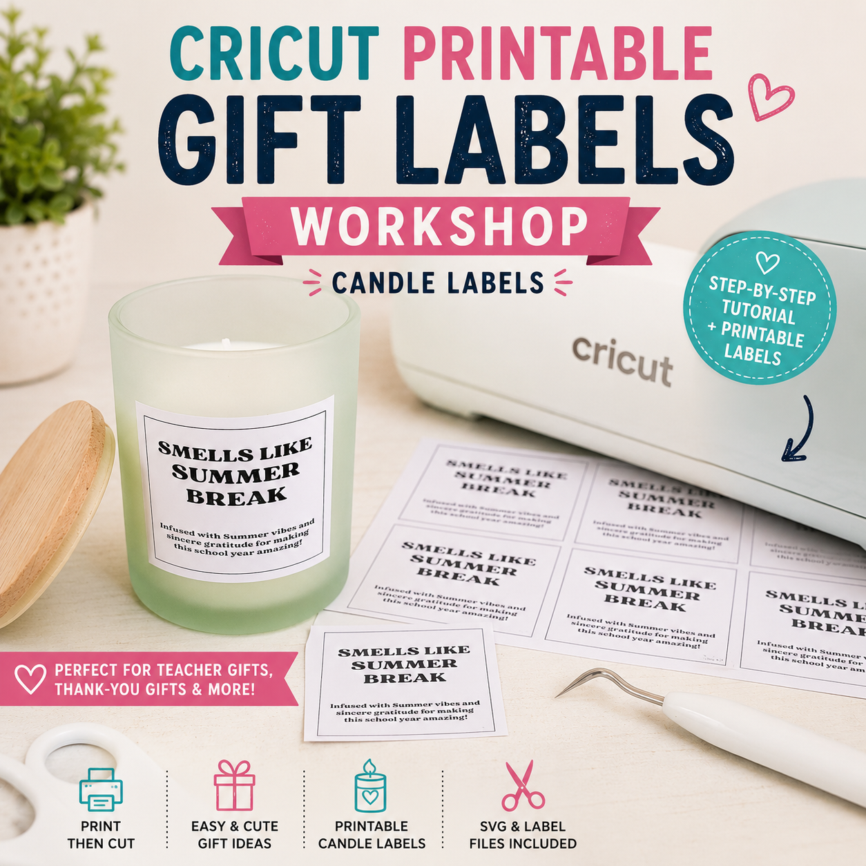 Cricut Printable Gift Labels Workshop