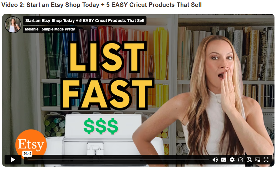 How to start an Etsy shop with Cricut products